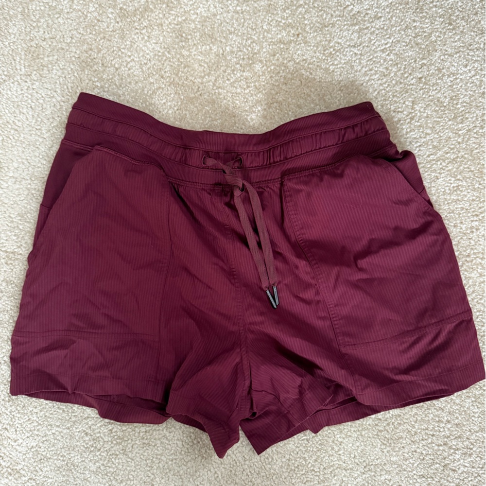 Lululemon Burgundy dance studio Shorts